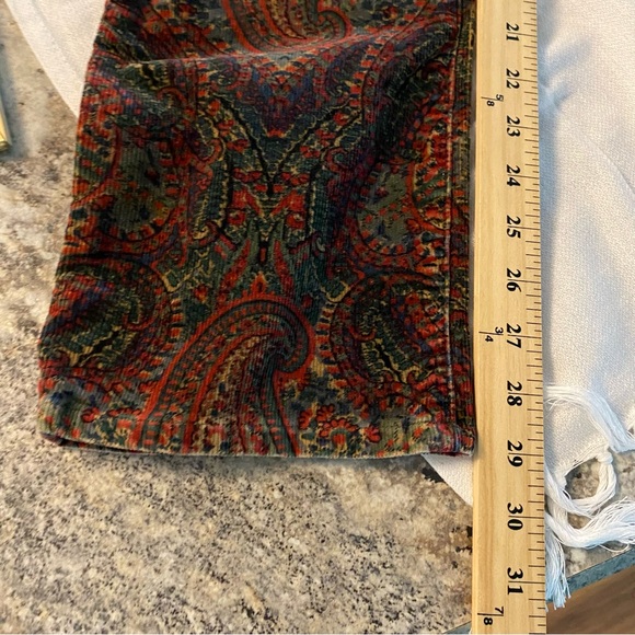 Lauren Ralph Lauren pants corduroy paisley SZ 6 P. NWOT - Picture 7 of 11